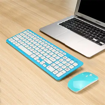Tastatură fără fir Și Mouse-ul Profitabilă Mini Tastatura Mouse Combo Set Pentru Notebook Laptop Mac Desktop PC Smart TV PS4