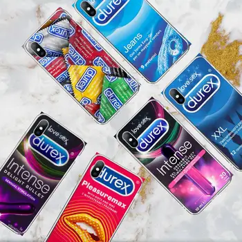 Sexy prezervativ marca D-Durexs-cutie Caz de Telefon Pentru Samsung GalaxyS20 S21 S30 FE Lite Plus A21 A51S Note20 Coajă Transparent