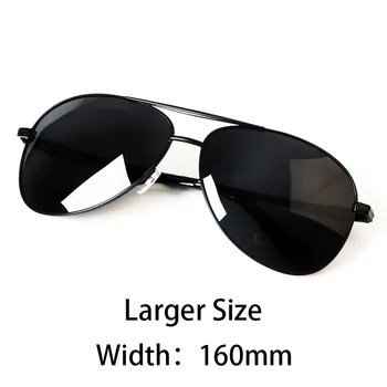 (160mm) Supradimensionate Pilot Polarizat ochelari de Soare vintage mai Mari de Aviație de Conducere Ochelari de Soare Om Mare Lățime a Feței ochelari de soare UV400