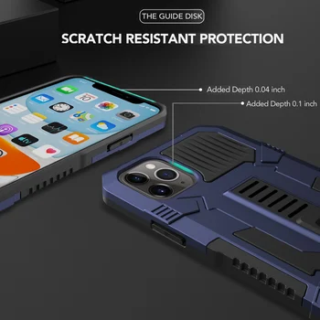 Rezistent la șocuri cu Kickstand Caz pentru Apple iPhone 12 11 Pro Max Xs XR 7 8 Plus SE 2020 Hibrid Dual Layer Cazuri de Telefon Capacul