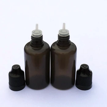 1buc Gol PE 30ml Borcan Moale de Plastic Negru Dropper Sticle Cu protecție pentru copii Lichid Flacon