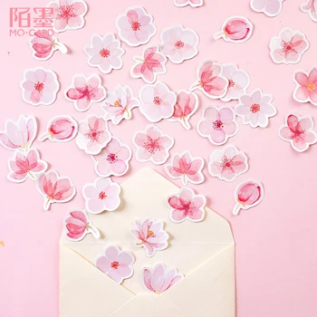 45pcs/pachet de Flori de Cires Decorare Adeziv Cutie DIY Frumos de Flori Album Papetărie Autocolante