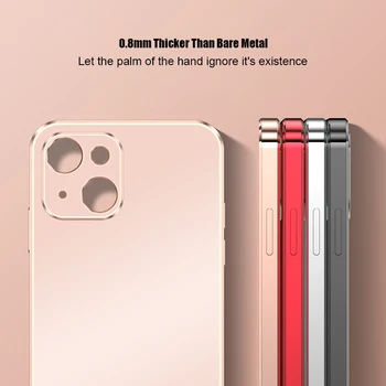 Nou, Original, de culoare Roz Placare Telefon Caz pentru iPhone 13 12 11 Pro Max X Xs Xr 8 7 Plus SE 2020 13 Mini Silicon Moale rezistent la Socuri Acoperirea