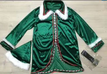 M-XXXL Barbati Adulti este Elf de Crăciun Costume Cosplay Costum de Moș Crăciun Haine de Crăciun Xmas Uniforma pentru Bărbați