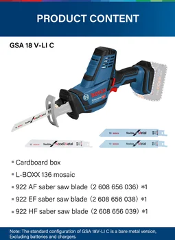Bosch GSA18V-LIC fierăstrău cu Acumulator Litiu Sabre Văzut Ferăstrău Metal Lemn Masina de debitat Bosch Professional Instrument de Putere