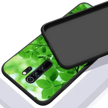 Verde Natural Drăguț Plante Capac de Silicon Pentru Xiaomi Redmi Note 10 10 9 9 Pro Max 9M 8T 8 7 6 5 Pro 5A Caz de Telefon