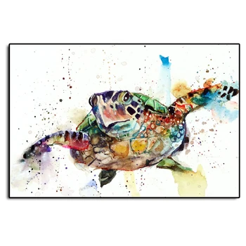 Țestoasă Marină Acuarelă Minimalist De Perete De Arta Canvas Postere Și De Imprimare Panza Pictura Decorativa Tablou Dormitor Decor Acasă