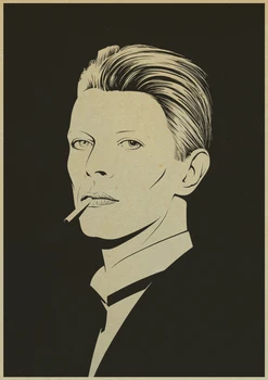 David Bowie Trupa De Rock Muzica Retro Hârtie Kraft Pentru Acasă/Bar De Zi/De Decor Kraft Hârtie De Înaltă Calitate Poster
