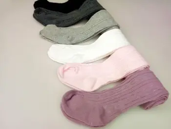 Noua Moda Fete pentru Copii Copii Copii mici de Bumbac Moale Încălzit de Picior Solid Bomboane de Culoare Chilot Întinde Ciorapi Dresuri 0-6M 6 Culori