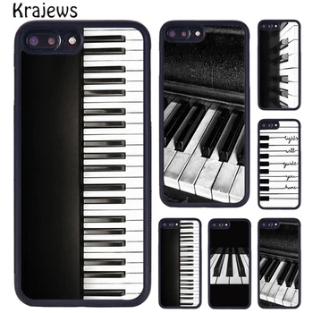 Krajews clape de Pian Muzică Tastatura Telefon Caz Pentru iPhone X XR XS 11 12 13 Pro MAX 5 6 6S 7 8 Plus Samsung Galaxy S5 S6 S8 S9 S10