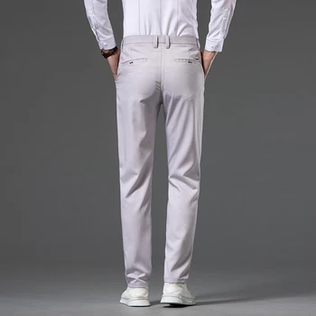 2021 Primavara Vara Barbati Direct Pantaloni Casual Cool tesatura de Moda de Afaceri Solid de Culoare Verde Subțire Pantaloni sex Masculin de îmbrăcăminte de Brand