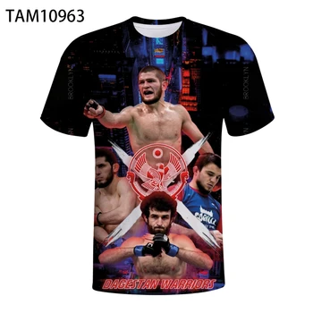 Noul T-shirt pentru copii de sex masculin de box star khabib nurmagomedov 3D imprimate T-shirt casual sport T-shirt streetwear top de vânzare en-Gros