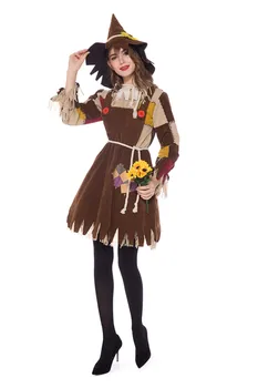 Halloween Cosplay 2020 Costum Sperietoare de Vrăjitoare Rochie pentru Femei Adulte Petrecere de Carnaval Maquerade Petrecere Rochie Cu Palarie