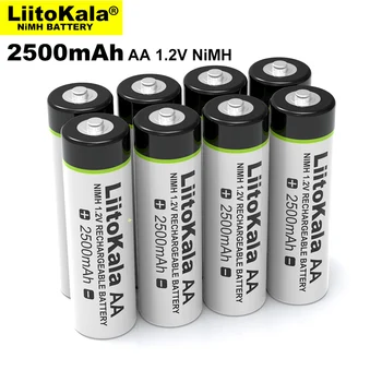 16PCS Liitokala 1.2 V AA 2500mAh Ni-MH Baterie Reîncărcabilă Pentru Temperatura Arma de Control de la Distanță Jucărie Mouse-ului Ventilator Electric Baterii
