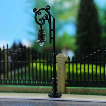 5pcs Miniatură Strada lumini LED-uri bec Alb Cald Lămpi de Grădină Mini Figurina Ornament Decor 12V 6.5 cm