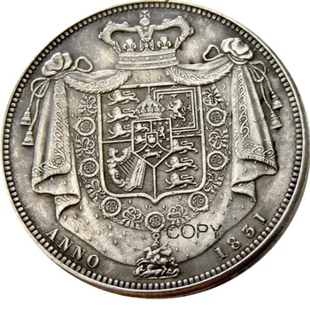 UF(80)-UF(81)Marea Britanie William IV Dovada Coroana 1831/1834 Argint Placat cu Scrisoare Marginea Copia Fisei