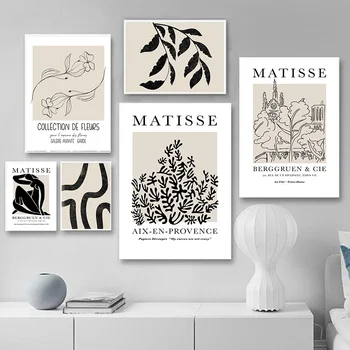 Matisse Abstract Linie Desen Geometric Nordic Postere Si Printuri De Arta De Perete Panza Pictura Pe Perete Imagini Pentru Living Decorul Camerei