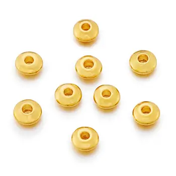 500pcs 5x2mm Alamă de Aur de Șirag de mărgele Distanțiere Rondelle Forma Vrac Margele pentru Bijuterii DIY Accesorii pentru fabricarea Supplie