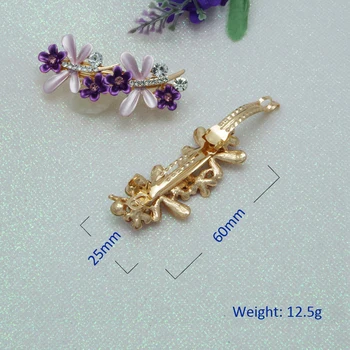 WXJCAN email de insecte libelula păr mânere femei Email de flori stras accesorii de par, ornamente