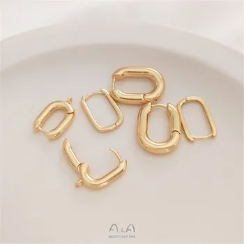 14K Aur în formă de U, oval cercel franceză curea de agățat cercei diy cercei handmade cercei accesorii material
