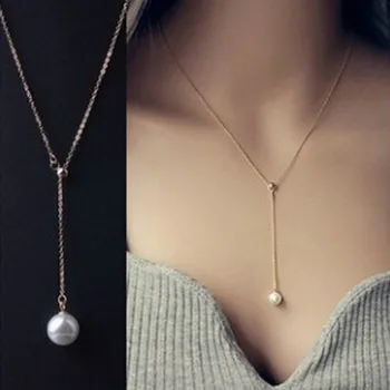 2018 Moda bijuterii colier reglabil pearl colier pandantiv colier de perle rotunde bijuterii de sex feminin elegant colier