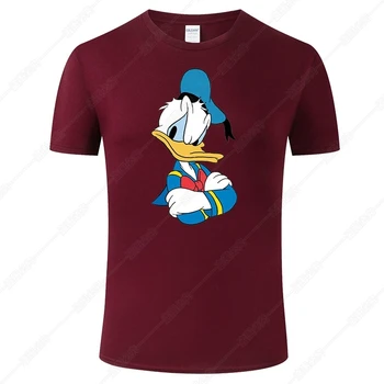 Moda Donald Duck Barbati Tricou Bumbac Maneca Scurta Amuzant Hipster de Imprimare T-shirt Rece Unisex Tee Harajuku Topuri J102