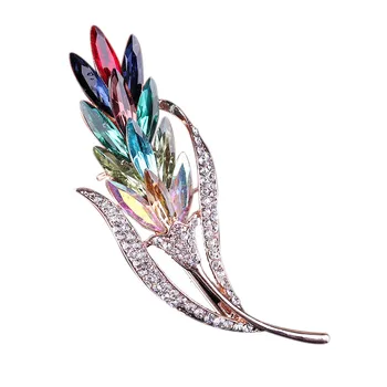 Elegant Grâu Ureche Broșă Pin Creative Tendință De Banchet Bijuterii Unisex Cristal Stras Broșă 0