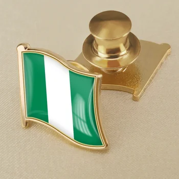 Stema din Nigeria Nigerieni Harta Drapelul Național cu Emblema Națională Brosa Floare Insigne, Ace de Rever