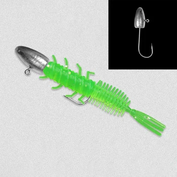 Promovarea 10buc Larva Moale Atrage 4cm 0,5 g Momeli Artificiale de Pescuit Worm Silicon Bass, Stiuca Minnow Swimbait Jigging Momeli din Plastic
