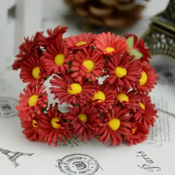 10buc/lot Mini Mătase Daisy Flori Artificiale Buchet Multicolor Scrapbooking Flori flori DIY Mingea Stamen Decor de Nunta