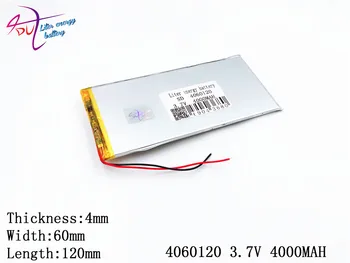 Cel mai bun baterie brand 4060120 3.7 V 4000MAH (Capacitatea Reală) Li-ion( Polimer global certification forum certification criteria) a bateriei de 7 inch Tablet PC 4061120