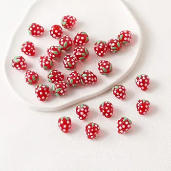 4BUC 15mm Căpșuni în formă de margele de sticla, Margele de Farmece Pentru a Face Bijuterii Brățară DIY Manual Pandantive Consumabile Accesorii