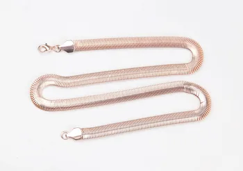 10mm Femei Șarpe Lanț Colier Scurt a Crescut de Aur de Culoare Lanț de Cupru Guler Larg Cravată Coliere Moda Femei Bijuterii