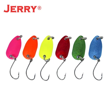 Jerry Gemeni 6pcs 2g pesca micro mini păstrăv lingura atrage kit ultralight pescuit râu linguri spinner biban momeli glitters