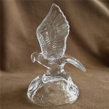 Rafinat Cristal de Sticlă Vultur Miniatură Minerale de Cuarț Hawk Sculptura Pasăre de Pradă Decor de Artizanat Ornament Cadou Accesorii