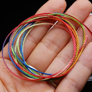 Aproximativ 0,9 mm grosime Gradație de vopsire fir Multicolor linie de Bumbac, nailon linie DIY Tricot brățară fir inelasticitatea cablu