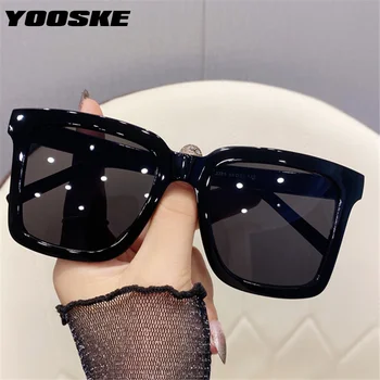 YOOSKE Brand de Epocă Pătrat ochelari de Soare Barbati Femei Moda Verde Ochelari de Soare Clasic Supradimensionat ochelari de soare în aer liber, Umbrele de soare UV400