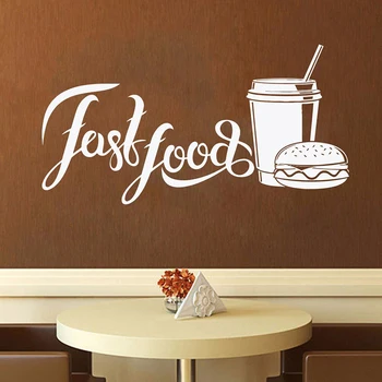 Fast-food Perete Declas Store Logo-ul de Perete Fereastra Decalcomanii de Panificație Și produse de Patiserie de Casă Bucatarie de Perete Decal Fereastră Decor X79