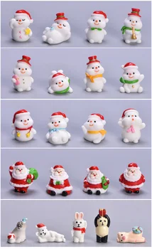BAIUFOR 55 stiluri Miniaturi Rășină Accesorii de Crăciun Copac Moș Crăciun, om de Zăpadă, Reni Figurine DIY Terariu Cifre Cadou
