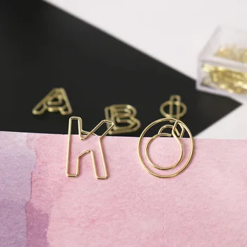 TUTU 10buc/cutie scrisoare Formă de aur Agrafe Kawaii Papetărie scrisoare Clipuri Liant Fotografii Bilete Note Scrisoare de Hârtie Clip H0280