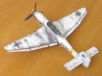 3D 1:33 WWII German Ju-87 D-3 Stuka se arunca cu capul Bombardier Avion de Hârtie Model de Model Militar Fan Puzzel Manual DIY Acasă Decorare