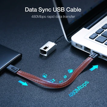 Portabil USB de Tip C Cablu Micro USB de Tip C 8 Pini de Date Sârmă Mini 20CM Scurt Breloc Cablul de Încărcare Pentru iPhone 12 Xiaomi 11 Huawei