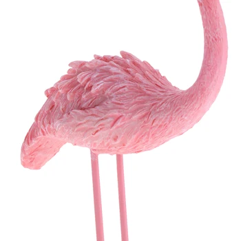 Rășină Figurina Animal Realist Flamingo Figura Stau Statuie Desktop Ornament Decor Miniaturi
