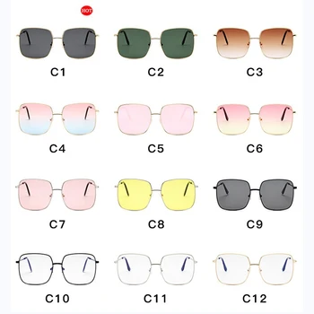 RBROVO 2021 Lux Pătrat ochelari de Soare pentru Femei Brand Designer de Ochelari Femei/Bărbați Retro Ochelari de soare Femei Vintage Gradient Oculos Feminino 1
