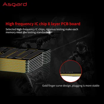 Asgard PC DDR4 8GB 16GB 2666MHz 3200MHz Memoria Ram Pentru Desktop Cu Aluminiu radiator XMP2.0 Overclocking 1
