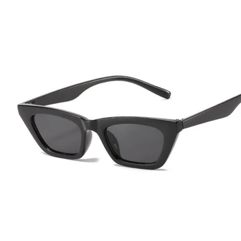 Vintage Ochi de Pisica Negru ochelari de Soare Femei de Moda 2022 Noua Moda Mic Pătrat Ochelari de Soare pentru Femei Brand Bomboane Culori Nuante 1