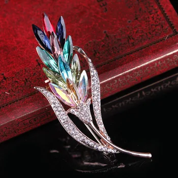Elegant Grâu Ureche Broșă Pin Creative Tendință De Banchet Bijuterii Unisex Cristal Stras Broșă 1