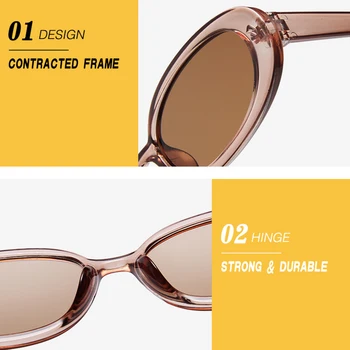 LeonLion 2021 Mici ochelari de Soare Retro Femei Roz Oval Ochelari de vedere Pentru Femei/Barbati de Brand Designer de Ochelari Doamnelor Lentes De Sol UV400 1