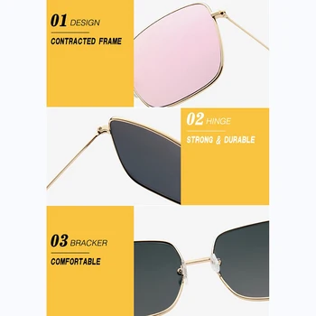 RBROVO 2021 Lux Pătrat ochelari de Soare pentru Femei Brand Designer de Ochelari Femei/Bărbați Retro Ochelari de soare Femei Vintage Gradient Oculos Feminino 2