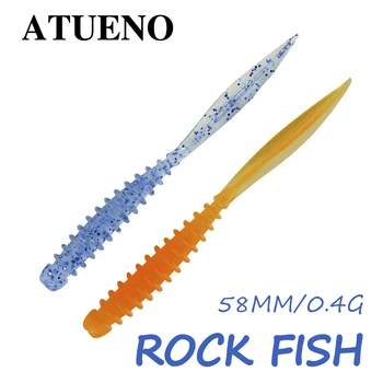 ATUENO Moale Atrage TPE Momeala 10buc 58mm 0,4 g Momeli Worm Artificiale Swimbait Bass Jigging Momeală Pește Rock Nada 2
